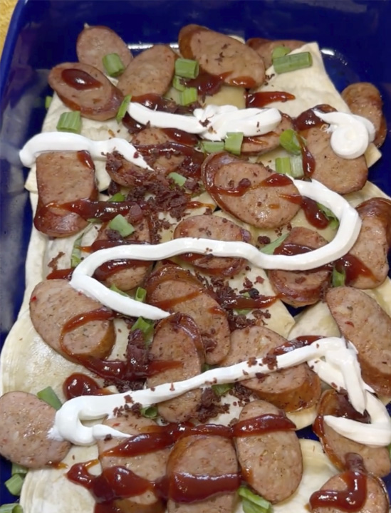 Loaded Baked Potato with Chicken Sausage