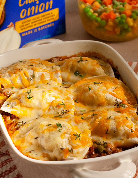 Shepherd’s Pie Pierogy Bake