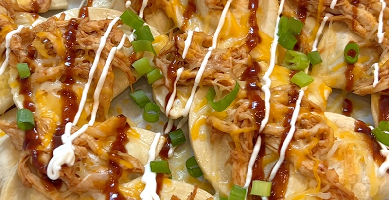 BBQ Chicken Pierogy Nachos