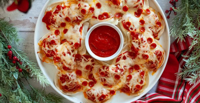 Pierogy Pepperoni Pizza Wreath